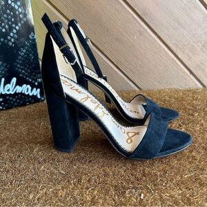 Sam Edelman Womens Yaro Strappy Heels Black Suede Size 7.5